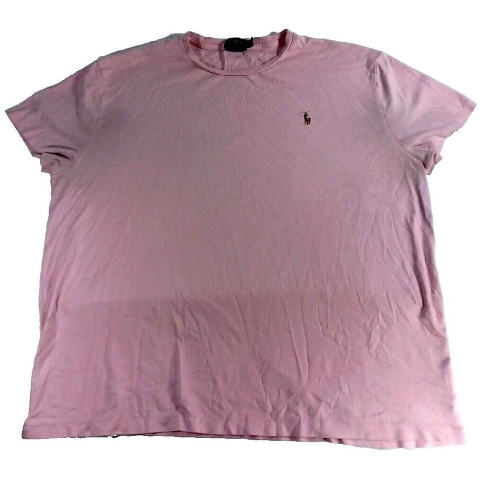Polo Ralph Lauren Pink Shirt Mens XXL Classic Oxford Crewneck Short Sleeve - Picture 4 of 6